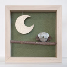 Carica l'immagine nel visualizzatore di Gallery, Gufo e luna su sfondo verde MAXI
