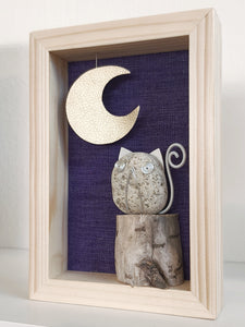 Gattino e luna su sfondo viola MIDI