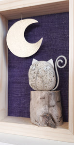 Gattino e luna su sfondo viola MIDI
