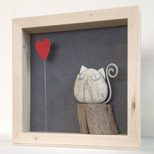 Carica l&#39;immagine nel visualizzatore di Gallery, Gattino su sfondo grigio con cuore MIDI
