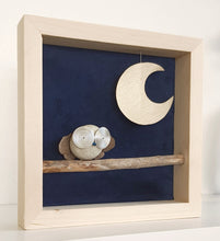 Carica l&#39;immagine nel visualizzatore di Gallery, Gufo e luna su sfondo blu MAXI
