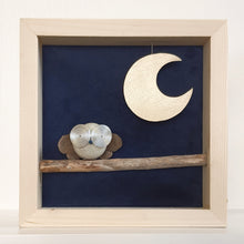 Carica l&#39;immagine nel visualizzatore di Gallery, Gufo e luna su sfondo blu MAXI