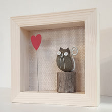 Carica l&#39;immagine nel visualizzatore di Gallery, Gattino e cuore su sfondo panna MINI