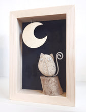 Carica l&#39;immagine nel visualizzatore di Gallery, Gattino e luna su sfondo nero MIDI