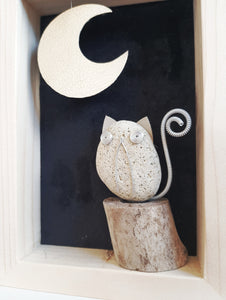 Gattino e luna su sfondo nero MIDI