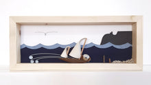Carica l&#39;immagine nel visualizzatore di Gallery, Gufetto sul veliero con Sella Del Diavolo su sfondo blu notte