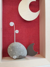 Carica l&#39;immagine nel visualizzatore di Gallery, Balenottera e luna su sfondo rosso MIDI