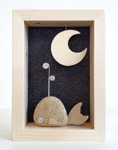 Carica l&#39;immagine nel visualizzatore di Gallery, Balenottera e luna su sfondo blu notte MIDI