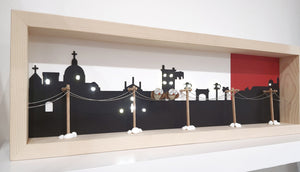 Skyline di Cagliari a Led