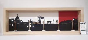Skyline di Cagliari a Led