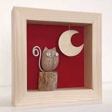 Carica l&#39;immagine nel visualizzatore di Gallery, Gattino e luna su sfondo rosso MINI