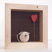Carica l&#39;immagine nel visualizzatore di Gallery, Cagnolino e cuore su sfondo cioccolato MINI