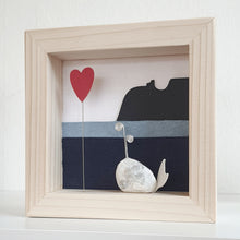 Carica l&#39;immagine nel visualizzatore di Gallery, Balenottera e Sella Del Diavolo su sfondo blu con cuore MINI