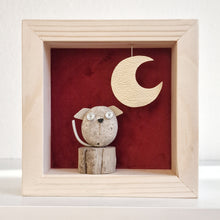 Carica l&#39;immagine nel visualizzatore di Gallery, Cagnolino e luna su sfondo amaranto MINI