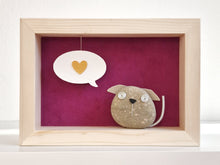 Carica l'immagine nel visualizzatore di Gallery, Cagnolino e cuore su sfondo viola