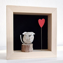 Carica l'immagine nel visualizzatore di Gallery, Cagnolino e cuore su sfondo nero MINI