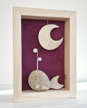 Carica l'immagine nel visualizzatore di Gallery, Balenottera e luna su sfondo viola MIDI