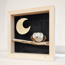 Carica l'immagine nel visualizzatore di Gallery, Gufo e luna su sfondo nero MAXI