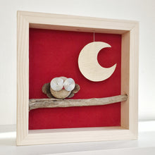 Carica l'immagine nel visualizzatore di Gallery, Gufo e luna su sfondo rosso MAXI