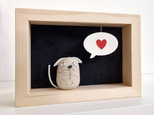 Carica l&#39;immagine nel visualizzatore di Gallery, Cagnolino e cuore su sfondo nero