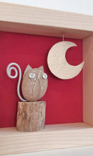 Carica l&#39;immagine nel visualizzatore di Gallery, Gattino e luna su sfondo rosso MINI