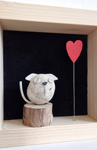 Carica l'immagine nel visualizzatore di Gallery, Cagnolino e cuore su sfondo nero MINI