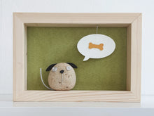 Carica l&#39;immagine nel visualizzatore di Gallery, Cagnolino e osso su sfondo verde