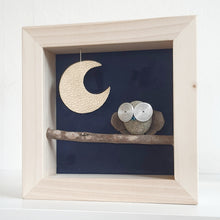 Carica l&#39;immagine nel visualizzatore di Gallery, Gufetto su sfondo blu con luna dorata MINI
