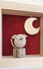 Carica l&#39;immagine nel visualizzatore di Gallery, Cagnolino e luna su sfondo amaranto MINI