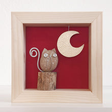 Carica l&#39;immagine nel visualizzatore di Gallery, Gattino e luna su sfondo rosso MINI