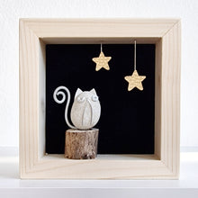 Carica l&#39;immagine nel visualizzatore di Gallery, Gattino e stelline su sfondo nero MINI