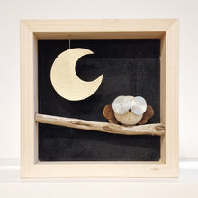 Carica l'immagine nel visualizzatore di Gallery, Gufo e luna su sfondo nero MAXI