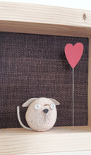 Carica l&#39;immagine nel visualizzatore di Gallery, Cagnolino e cuore su sfondo cioccolato MINI