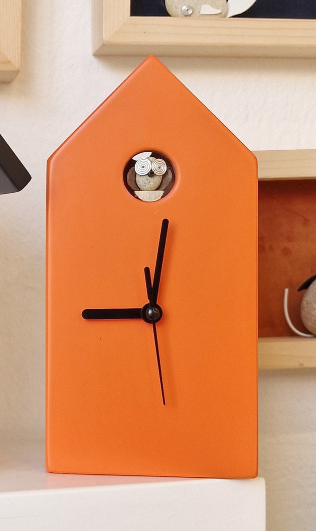 Orologio a pendolo minimal arancio