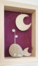 Carica l'immagine nel visualizzatore di Gallery, Balenottera e luna su sfondo viola MIDI