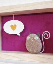 Carica l'immagine nel visualizzatore di Gallery, Gattino e cuore su sfondo viola