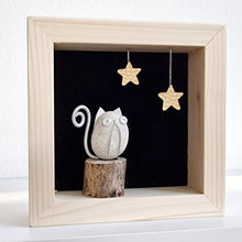 Carica l&#39;immagine nel visualizzatore di Gallery, Gattino e stelline su sfondo nero MINI