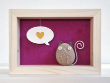 Carica l'immagine nel visualizzatore di Gallery, Gattino e cuore su sfondo viola