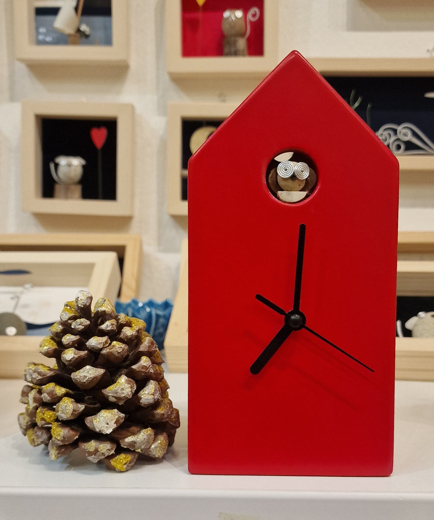 Orologio a pendolo minimal rosso