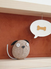 Carica l&#39;immagine nel visualizzatore di Gallery, Cagnolino e osso su sfondo arancio