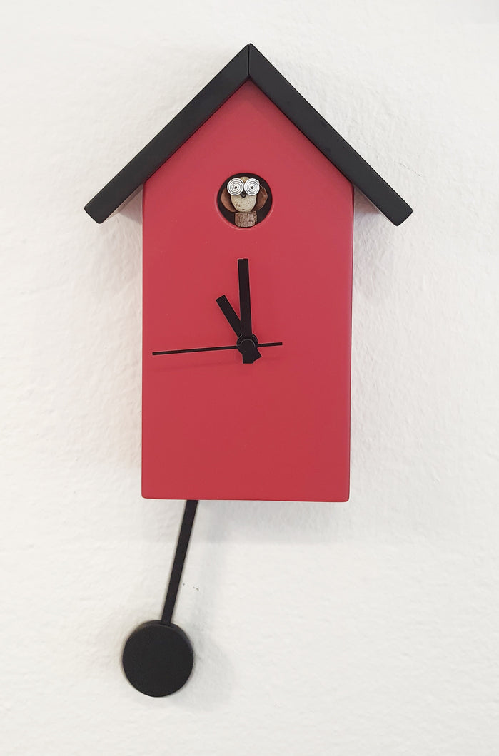 Orologio a pendolo rosso