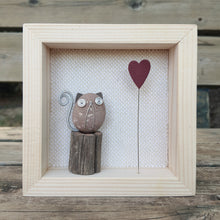 Carica l&#39;immagine nel visualizzatore di Gallery, Gattino e cuore su sfondo panna MINI