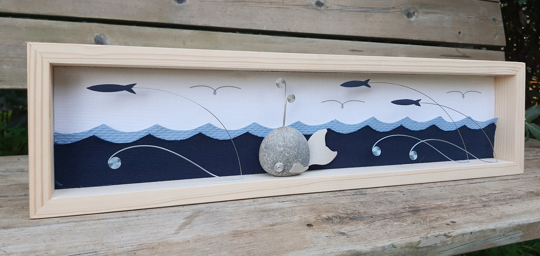 Balenottera su sfondo blu notte MAXI
