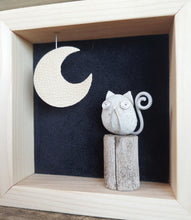 Carica l&#39;immagine nel visualizzatore di Gallery, Gattino e luna su sfondo nero MINI